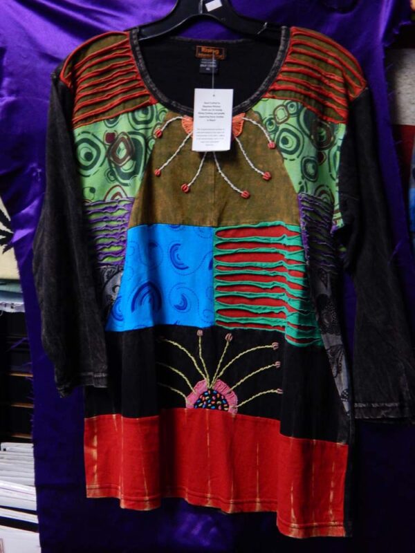 XL Nepal Patchwork Hippie Shirt