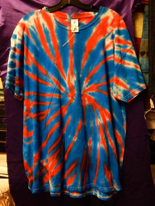 XL Red-Blue Tie Dye T-Shirt