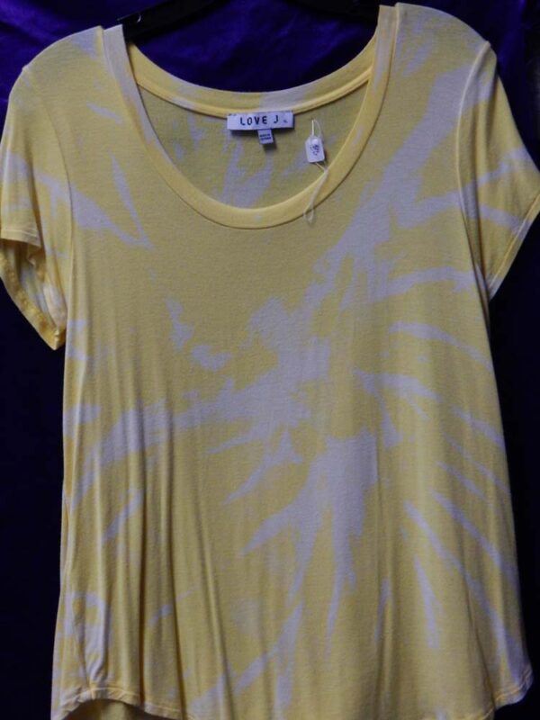 XL Yellow White Tie Dye T-Shirt