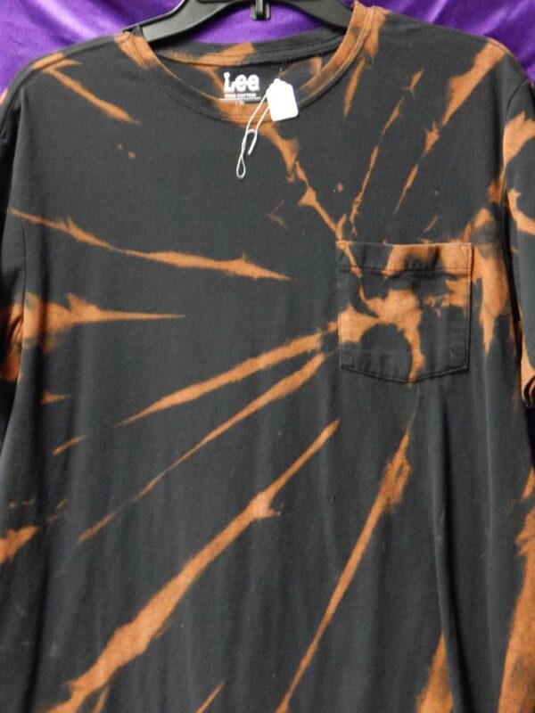 L Black-Orange Tie-Dye T-Shirt