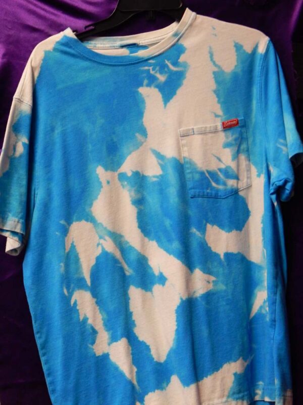 Large Blue-White Coleman Tie Dye T-Shirt