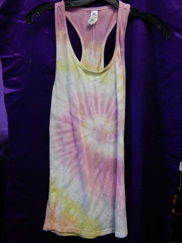 Medium Pink-Yellow Tie Dye Tank Top