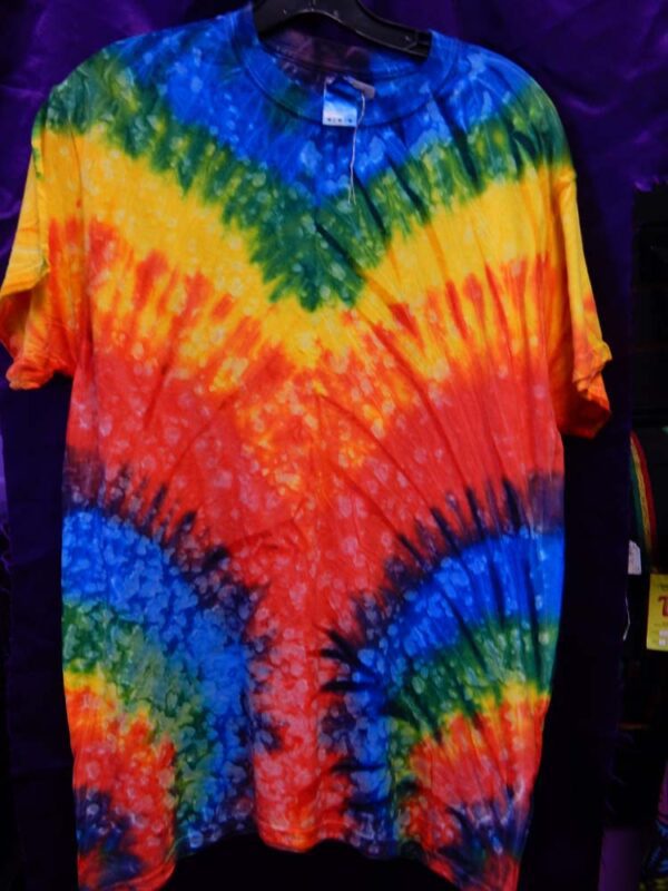 Medium Middle Rainbow Tie-Dye T-Shirt - Image 3