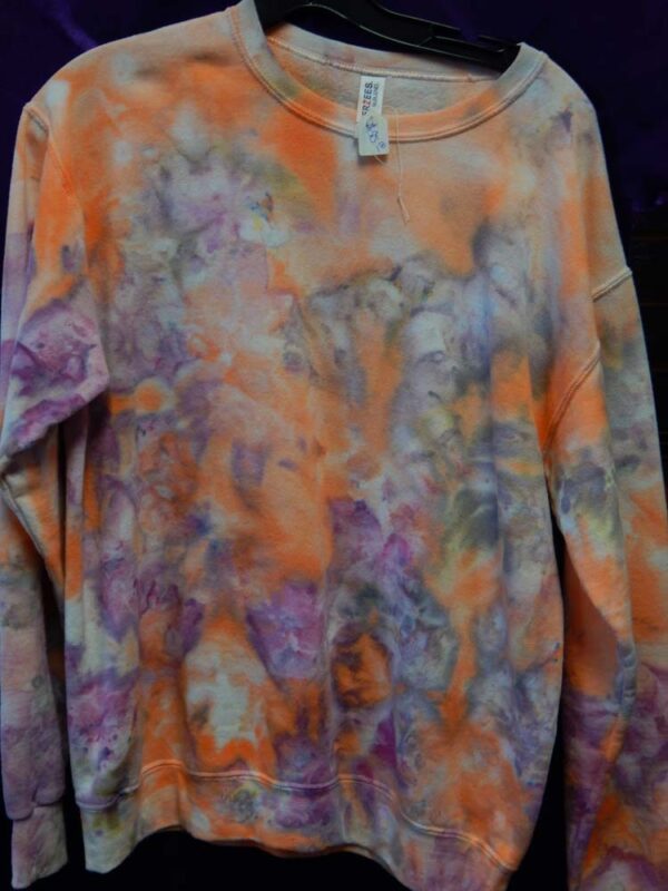 Small Orange-Purple Tie Dye Pullover